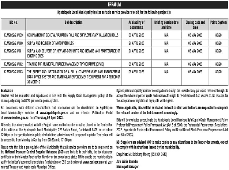correction-compilation-of-general-valuation-roll-supplementary