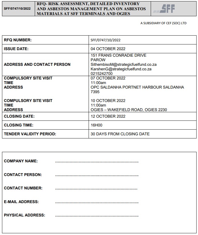Risk assessment, detailed inventory & asbestos management plan on ...